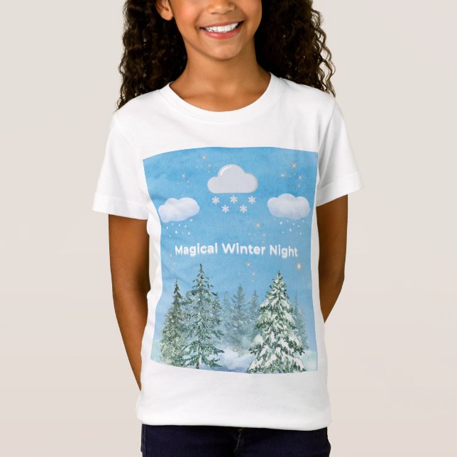 Camiseta "Winter Wonderland: Snow & Stars" (Anverso)