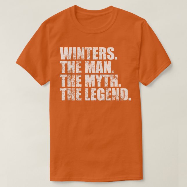 Camiseta WintersWinters Nombre de la familia Winters apelli (Diseño del anverso)