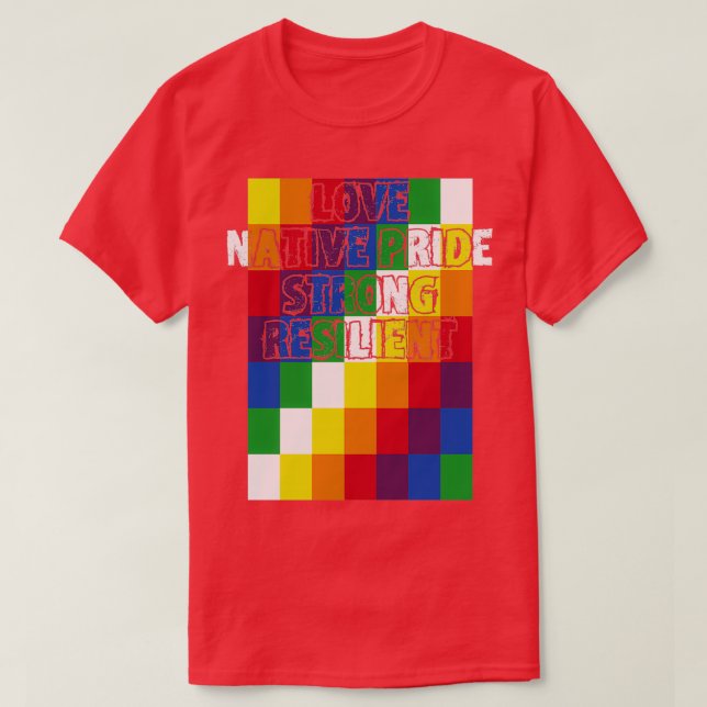 Camiseta Wiphala Flag Indigenous Peoples  (Diseño del anverso)