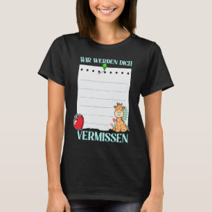 Camiseta Wir Werden Dich Vermissen adiós con firma