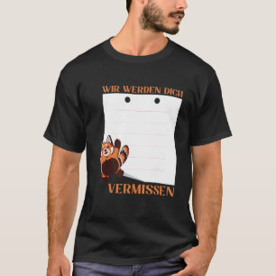 Camiseta Wir Werden Dich Vermissen adiós con firma