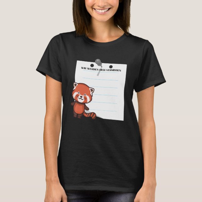 Camiseta Wir Werden Dich Vermissen Farewell with Signature  (Anverso)