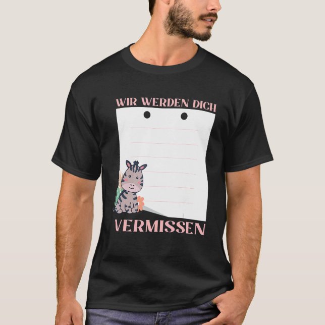 Camiseta Wir Werden Dich Vermissen Friends Farewell with Si (Anverso)