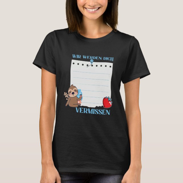 Camiseta Wir Werden Dich Vermissen Friends Farewell with Si (Anverso)