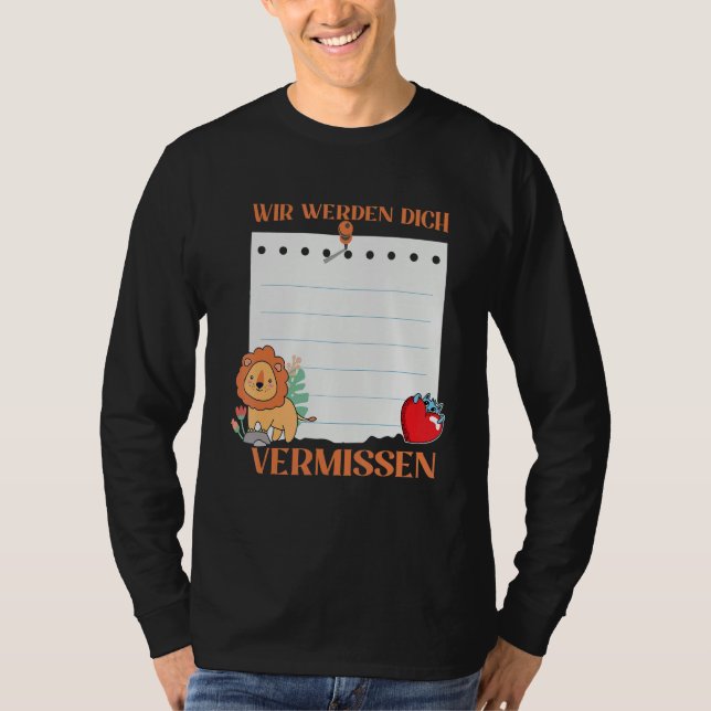 Camiseta Wir Werden Dich Vermissen Friends Farewell with Si (Anverso)