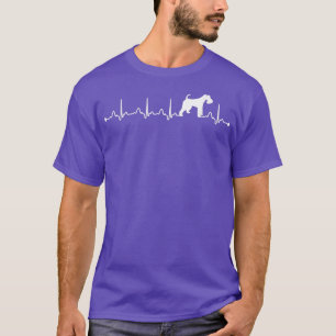 Camiseta Wire De Perro Terrier Heartbeat EKG Divertido Perr