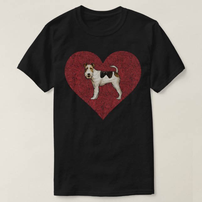 Camiseta Wire De Terrier Día de San Valentín Perro Amor Fin (Diseño del anverso)