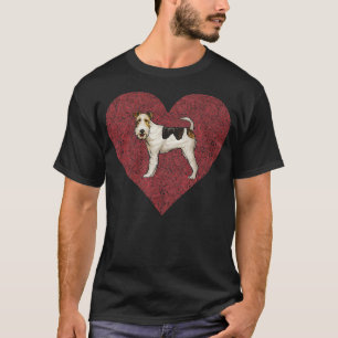 Camiseta Wire De Terrier Día de San Valentín Perro Amor Fin