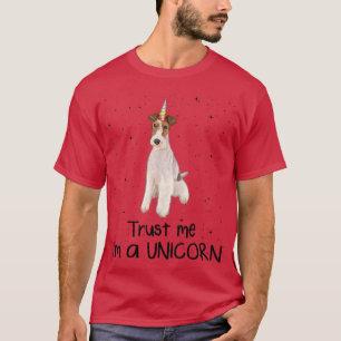Camiseta Wire Fo Terrier Confía En Mí Como Perro Unicornio