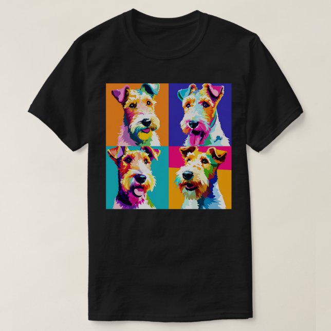 Camiseta Wire Fox Terrier Art Dog Lover Regalos 2 (Diseño del anverso)
