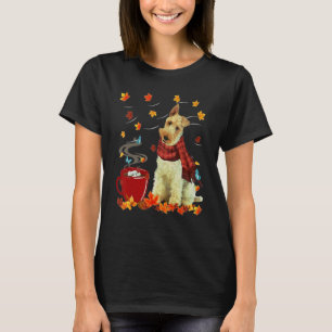 Camiseta Wire Fox Terrier Cae Chocolate Hot Dog Autum