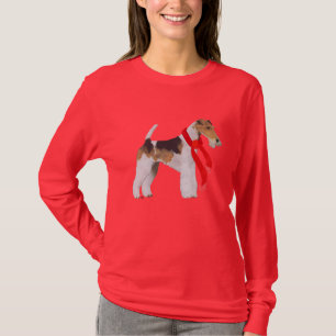 Camiseta Wire Fox Terrier con una bufanda