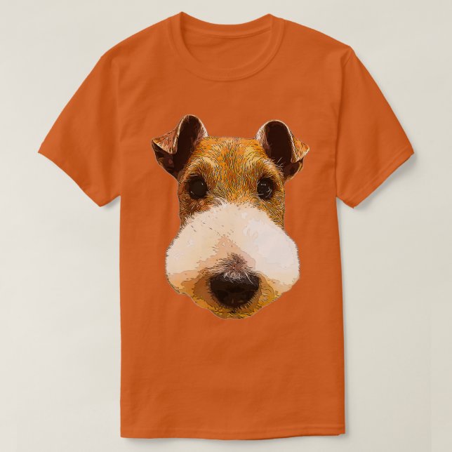 Camiseta Wire Fox Terrier Cute Puppy Dog Face (Diseño del anverso)