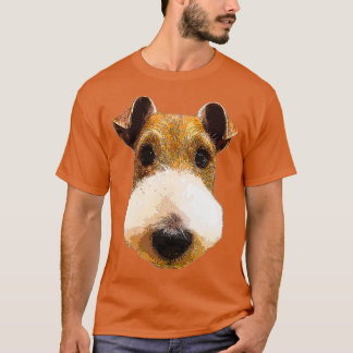 Camiseta Wire Fox Terrier Cute Puppy Dog Face