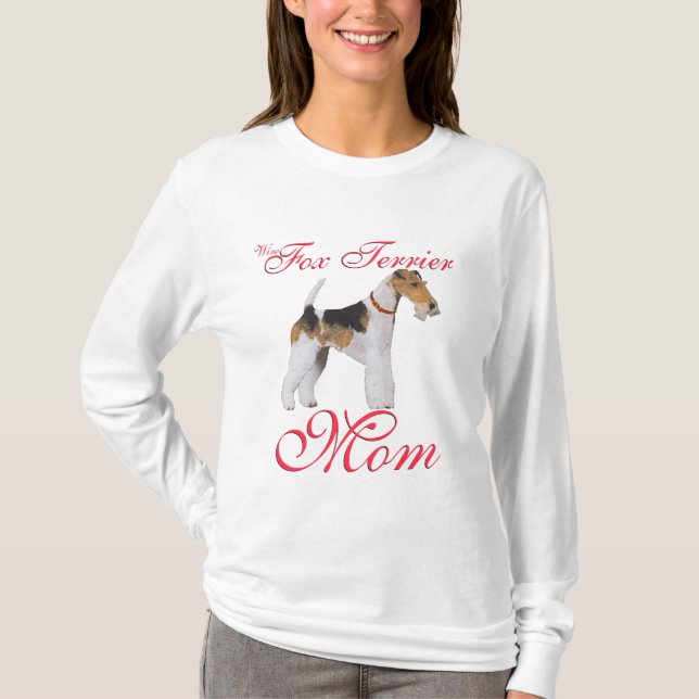 Camiseta Wire Fox Terrier Día de la Madre (Anverso)