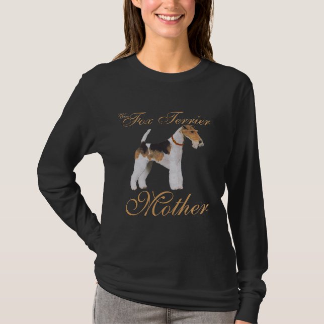 Camiseta Wire Fox Terrier Día de la Madre (Anverso)