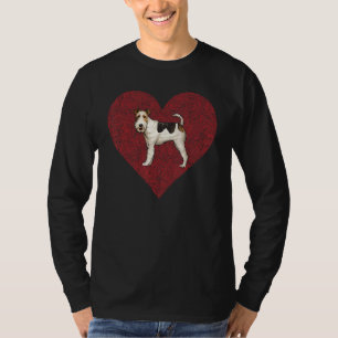Camiseta Wire Fox Terrier Día de San Valentín Dog Love Fing