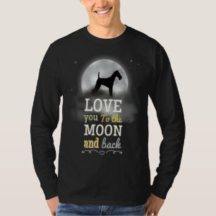 Camiseta Wire Fox Terrier Dog Love To Moon