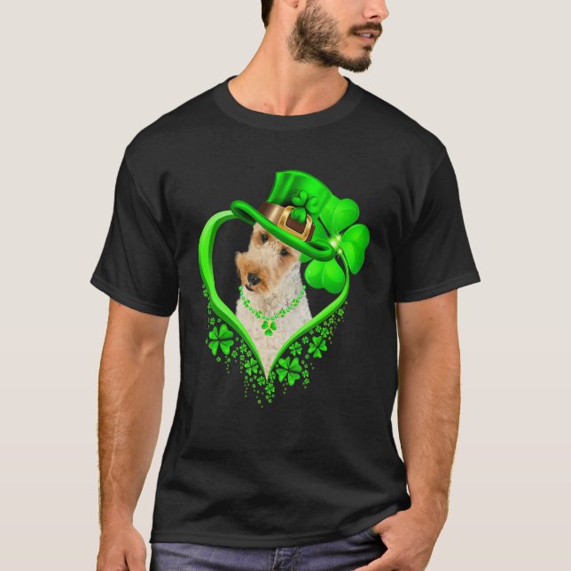 Camiseta Wire Fox Terrier Dog St Patricks Day Lover Irish S (Anverso)