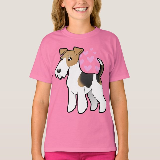 Camiseta Wire Fox Terrier Love (Anverso)