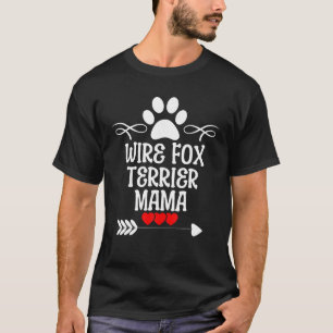 Camiseta Wire Fox Terrier Mama para los Navidades del Día d