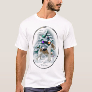 Camiseta Wire Fox Terrier Navidades Regalos