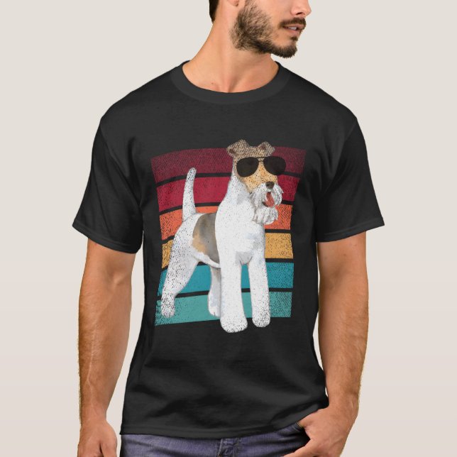 Camiseta Wire Hair Fox Terrier Dog Funny Mom Dad Clothing (Anverso)