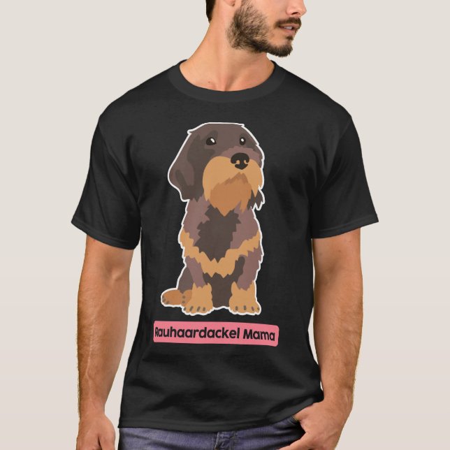 Camiseta Wire Haired Dachshund Mom (Anverso)