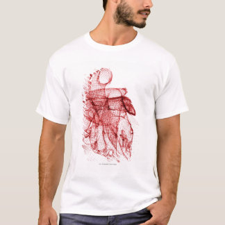Camiseta Wireframe de Digitaces del corazón humano