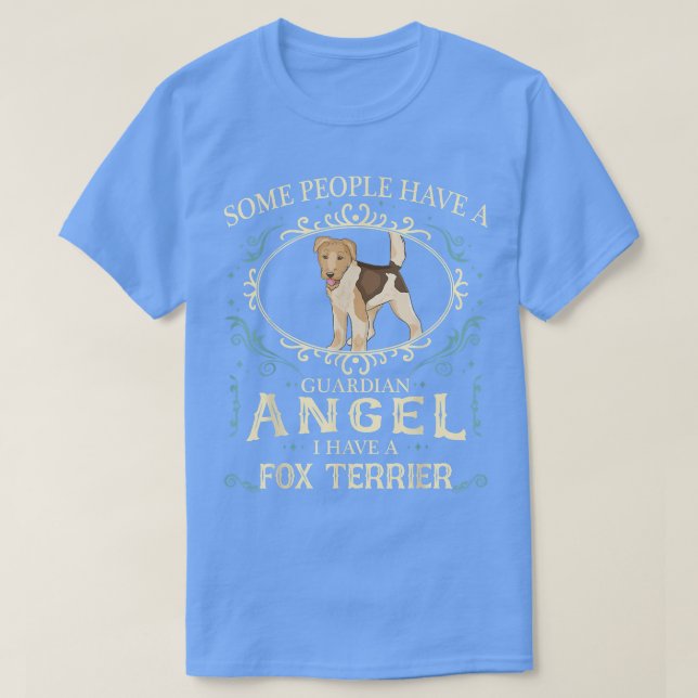 Camiseta Wirehaired Fox Terrier dog Guardian Angel T-Shirt (Diseño del anverso)