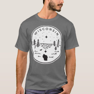 Camiseta Wisconsin Badge Up North Black