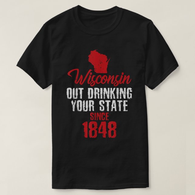 Camiseta Wisconsin Bebe Tu Estado Desde 1848 (Diseño del anverso)