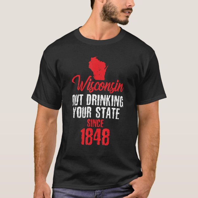 Camiseta Wisconsin Bebe Tu Estado Desde 1848 (Anverso)