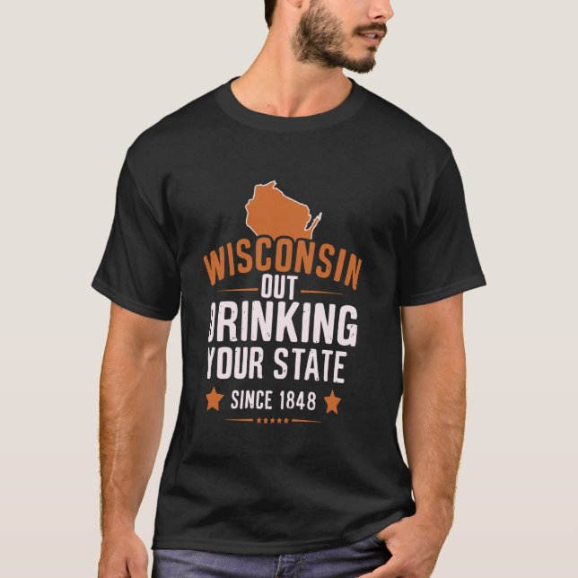 Camiseta Wisconsin Bebe Tu Estado Desde 1848 (Anverso)