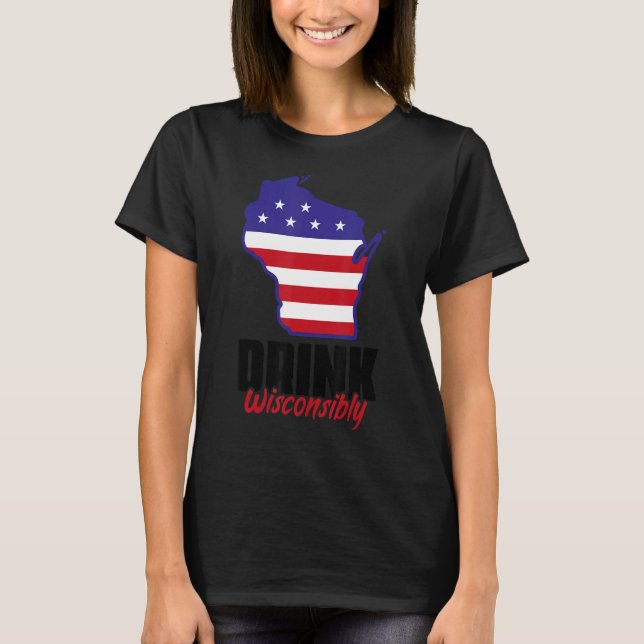 Camiseta Wisconsin Bebiendo Wisconsinites Alcohólicos Funny (Anverso)