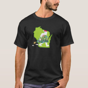 Camiseta Wisconsin Bigfoot State Christmas Tree