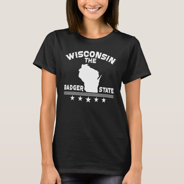 Camiseta Wisconsin El Estado Badger (Anverso)