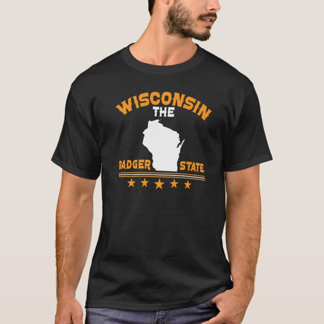 Camiseta Wisconsin El Estado Badger (Anverso)