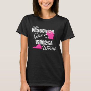 Camiseta Wisconsin es sólo un chica de Wisconsin en Virgini