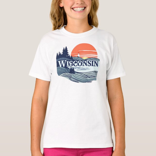 Camiseta Wisconsin Estados Unidos de América (Anverso)