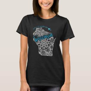 Camiseta Wisconsin Hogar Estado Wi Mandala Mapa Estadounide