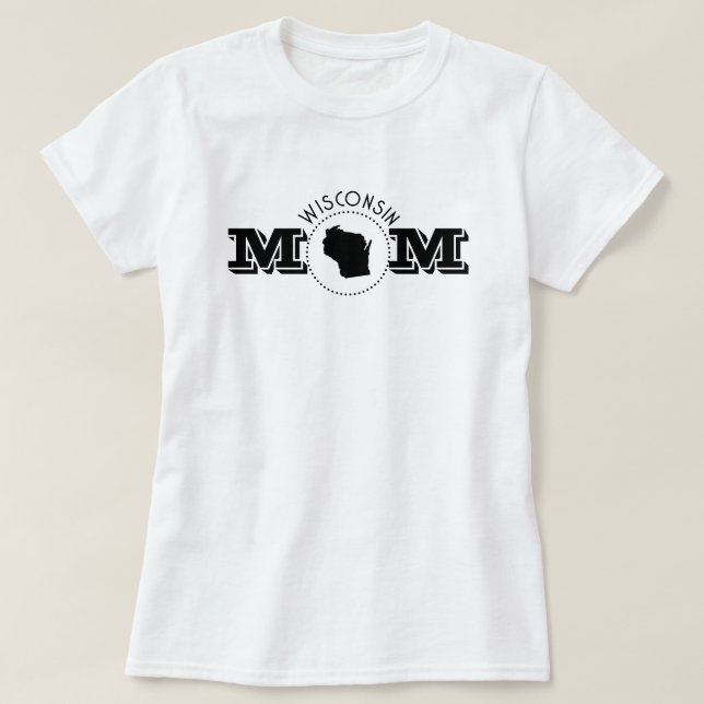 Camiseta Wisconsin Mom  (Diseño del anverso)