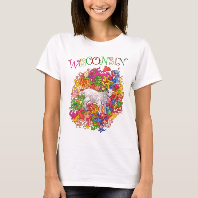 Camiseta Wisconsin psicodélico Goatling (Anverso)