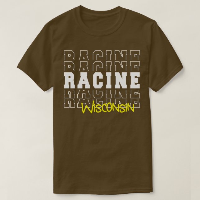 Camiseta Wisconsin Racine WI (Diseño del anverso)