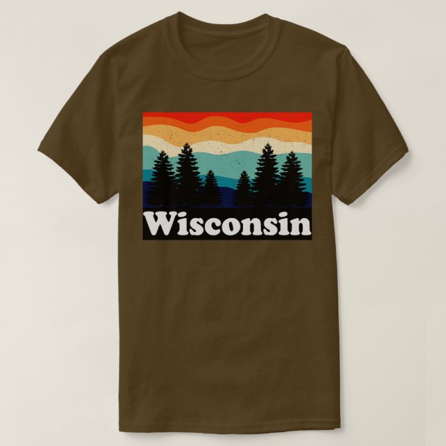 Camiseta Wisconsin Retro (Diseño del anverso)