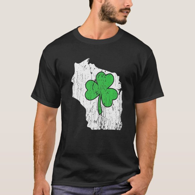 Camiseta Wisconsin State St Patrick S Day Wisconsin Green S (Anverso)