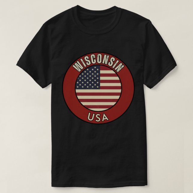 Camiseta Wisconsin United States of America  (Diseño del anverso)