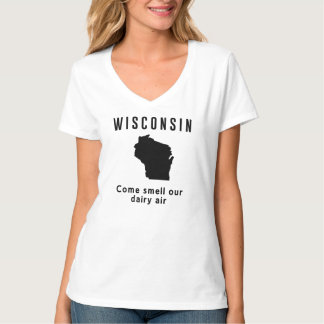 Camiseta Wisconsin viene olor nuestro aire de la lechería