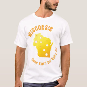 Camiseta Wisconsin viene olor nuestro aire de la lechería
