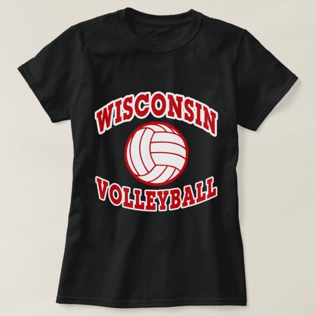 Camiseta Wisconsin Volleyball Classic Style Pullover (Diseño del anverso)